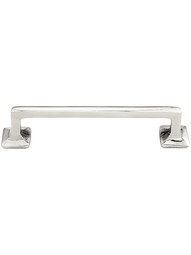 Large Mission Style Drawer Pull - 4 inch Center to Center in Polished Nickel.